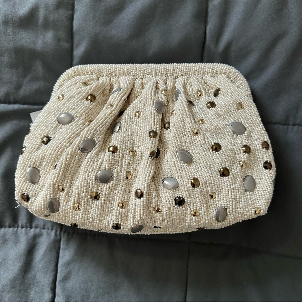 Made in India viral beaded clutch gold bronze silver and cream tj maxx Marshall